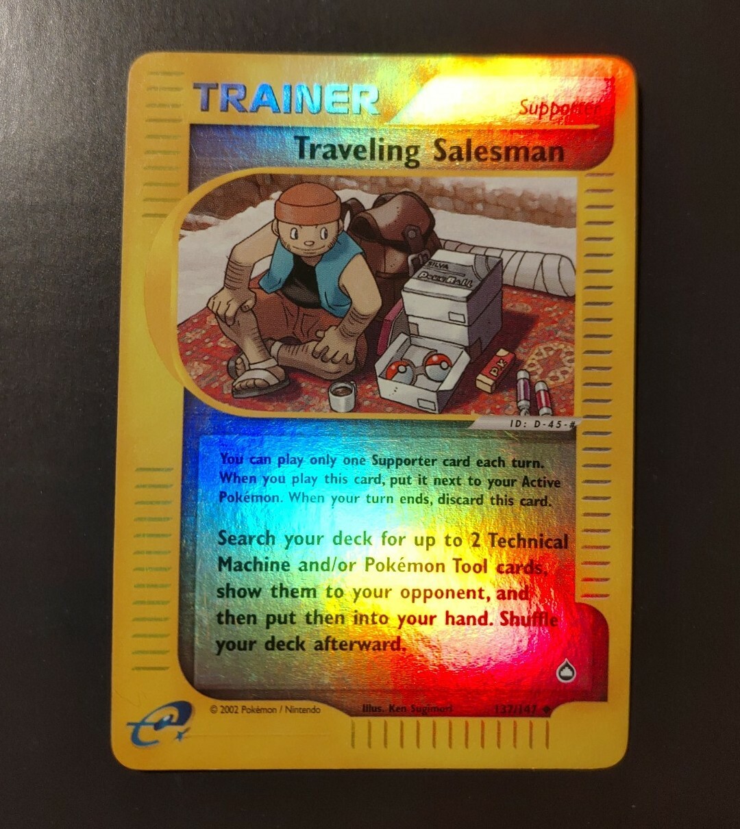 Pokemon Card -TRAVELING SALESMAN - Reverse Holo aquapolis uncommon 137/147 ENG 