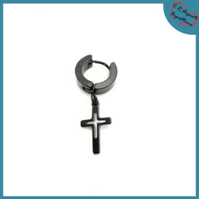Orecchini A Cerchio In Acciaio Inox Cerchietti Uomo / Donna Diverse Misure Lobo