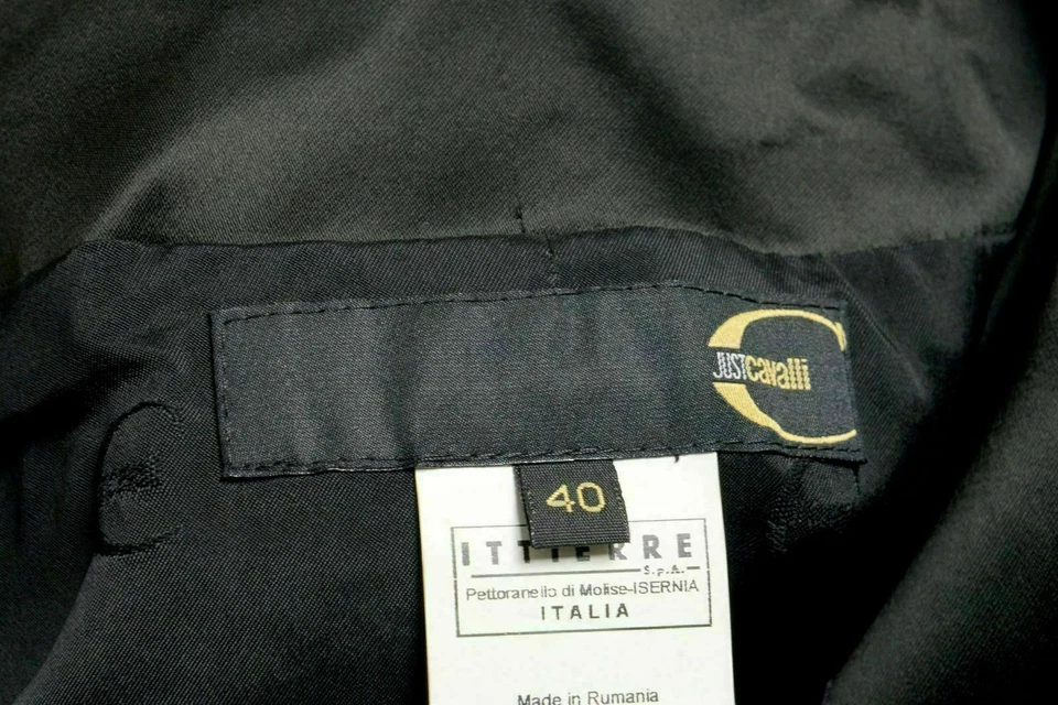 Blazer para mujer Just Cavalli negro de un botón US S IT 40 Foto 4 de 4
