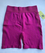 All In Motion Girl s XL 14 Bike Shorts Pink Seamless High Rise New