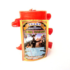 TUMBA TRABAJOS Velon de 7 Mechas Rojo / DESTROYS WITCHCRAFT Vela Roja 7 Mechas