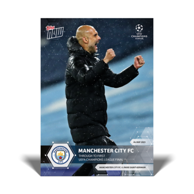 Pep Guardiola Manchester City 2021 UCL Topps Now Card #71 UEFA Champions  League