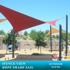 Ifenceview Red 21'x21'-21'x48' Rectangle Sun Shade Sail Patio Canopy Awning 