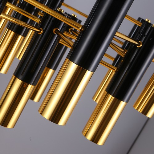 Lampadario moderno lusso oro nero accessori luce soffitto cucina camera da letto - Foto 11 di 19