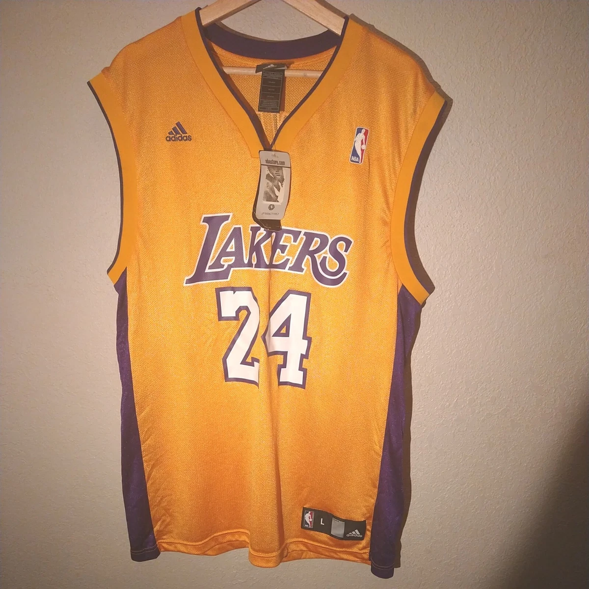 Adidas Kobe Bryant LAKERS JERSEY.Sz.L Minor Spots. NBA Store Tags .