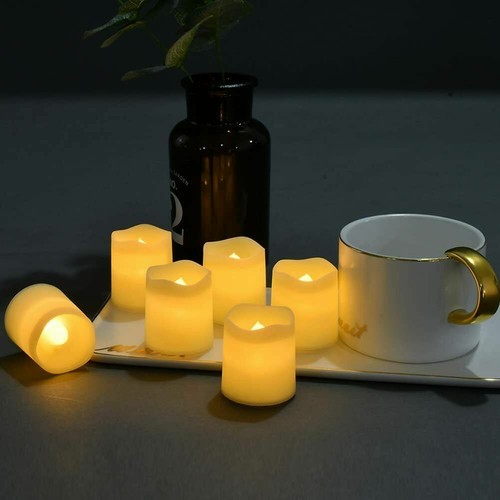 12-96pc Flameless Votive Candles Flickering Electric LED Tea Light 100+Hours AU - Picture 6 of 12
