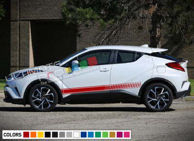 Set of Side Stripes Decal Sticker Kit for Toyota C-HR Led Light