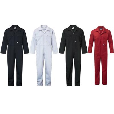 Reißverschluss Kessel Anzug Bau Arbeit robust weiß schwarz marine rot DIY Overall