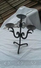 Vintage Old Wrought Metal Candlestick Candle Holder Home Deco