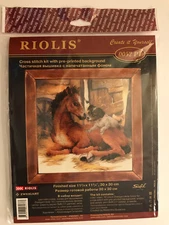 Riolis COLT AND PUPPY Cross Stitch Kit Horse & Dog Design - NIP