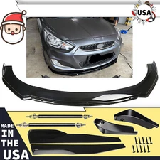 For Hyundai Accent  Front Bumper Lip Splitter Spoiler Body Kit Side+Skirt