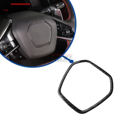 Carbon Steering Wheel Center Ring Frame Trim For Corvette C8 Stingray HTC Coupe