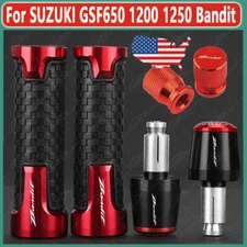 For SUZUKI GSF650 1200 1250/S Bandit Handle Grips Handle Bar End Cap Tire Valve