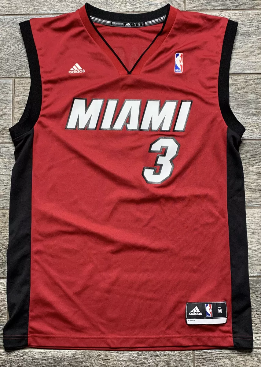 Adidas Dwayne Wade #3 Miami Heat NBA jersey Red Men’s Size Medium