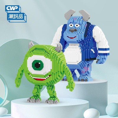 Mike und Sulley Monster University 3D Puzzle Micro Bausteine Zum Selbermachen