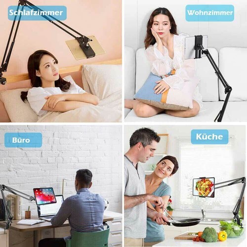 pour iPad Tablette Smartphone Support Réglable Support Téléphone Portable Table Lit Support - Photo 9/14
