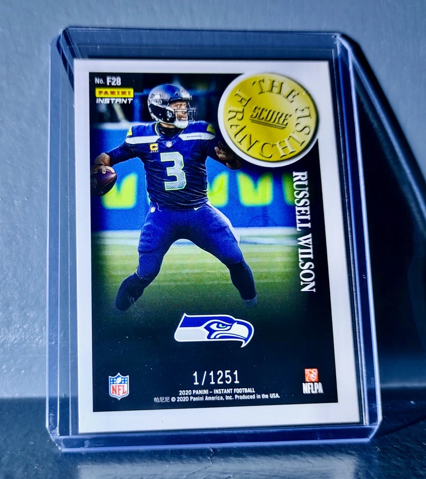 Russell Wilson 2020 Panini NFL Instant Score The Franchise #28 Card 1/1251 - Image 2 of 2