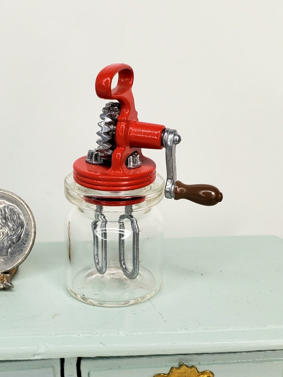 【bodo hennig】バスセット（マーブル模様） RARE Vintage Red Bodo Hennig Glass Mixer Dollhouse Miniature