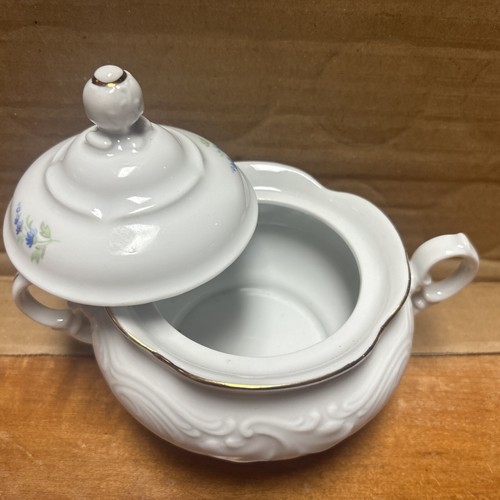 Wawel Royal Vienna Collection Embossed Replacement Sugar Bowl w/ Purple Flowers - Picture 5 of 6