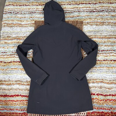 Lululemon Soft Shell Long Parka Rain Jacket Hoodie Hoody Black