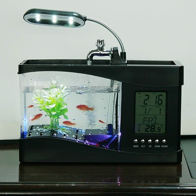 5v 1 5l Mini Clear Usb Led Goldfish Betta Fish Tank Ornament