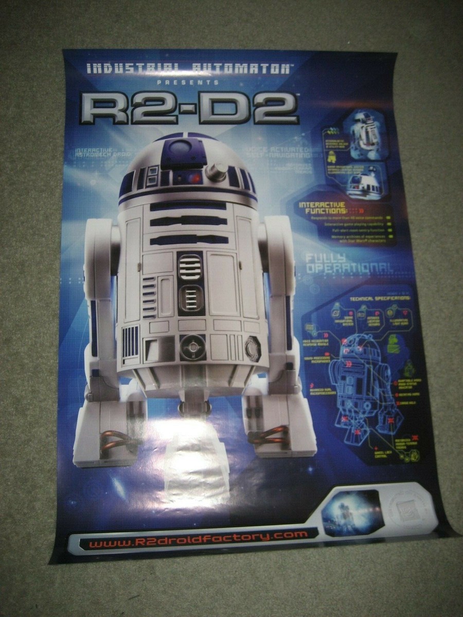2002 Hasbro Star Wars R2-D2 Interactive Astromech Droid Toy Promotional  Poster