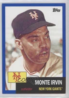 2016 Topps Archives 1953 Design Blue Border 146/199 Monte Irvin #14 HOF 2h6