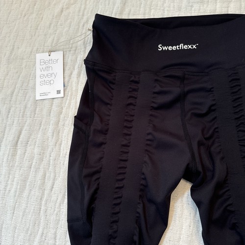 Sweetflexx Resistance Leggings Yoga Work Out Blue Womens Size 6 NEW! - Bild 4 von 8