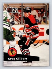 1991-92 Pro Set - Greg Gilbert #372 Chicago Blackhawks Hockey Card