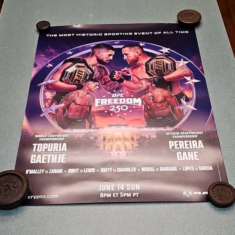 UFC 327 328 & Freedom 250 Promo Poster 