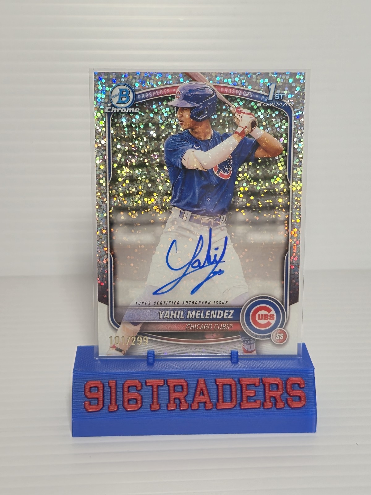 2025 Bowman Chrome Yahil Melendez 1St Bowman Speckle Refractor Auto /299