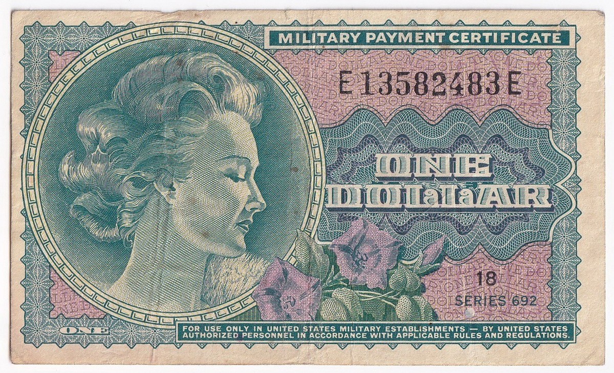 US Military Payment Certificate Series 692 one Dollar | eBay