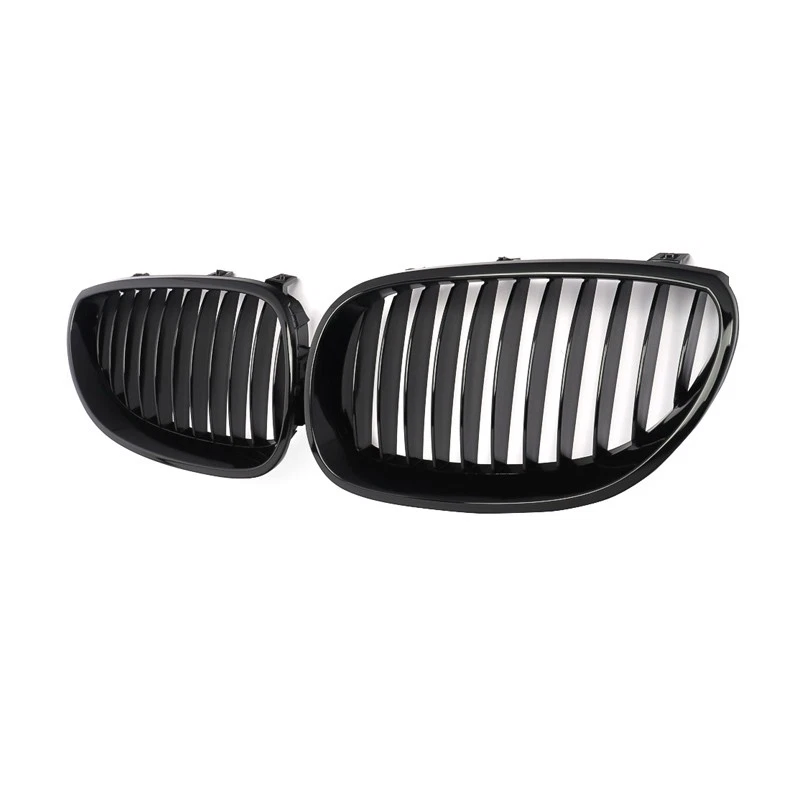Gloss Black Front Grill Grille For 2003-2010 BMW E60 E61 528i 535i 530xi 545i M5 Foto 3 de 4