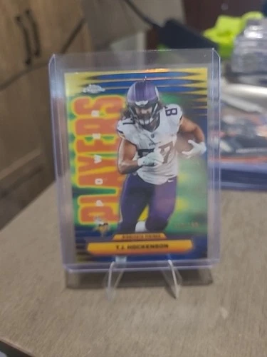 T.J. Hockenson 2025 Topps Chrome Power Players Refractor /150 #PP-36 Vikings
