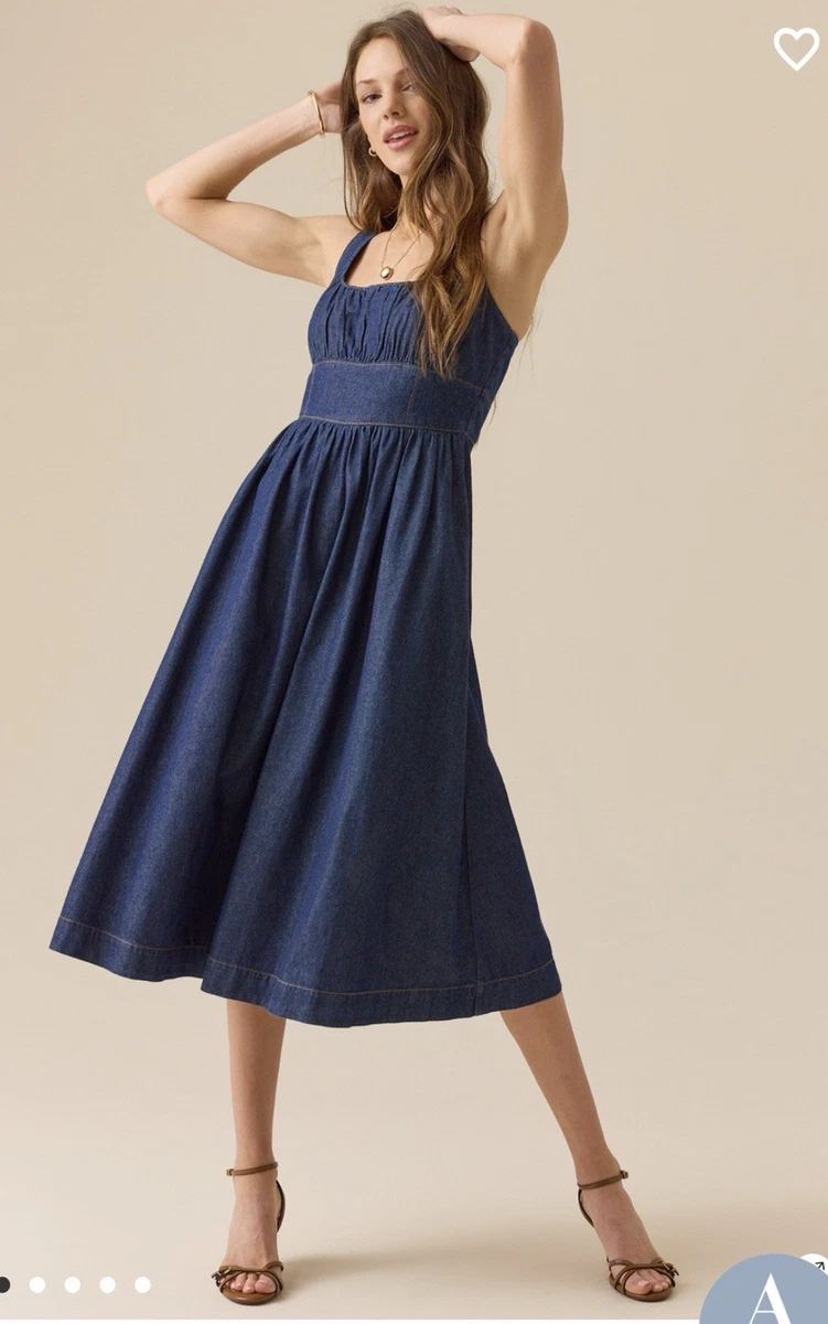 Denim Solid Dresses for Women for sale | eBay