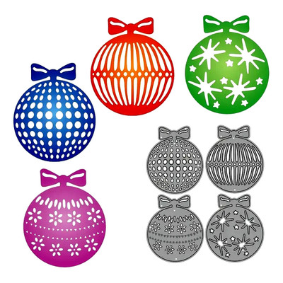4 Stück schöne Ornamente für Weihnachtsbaum Metall Stanzschablone, Scrapbooking. C*30
