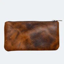 Vintage Leather Pencil Case Pouch, Pen Pouch for Work & University, for Men,Wome