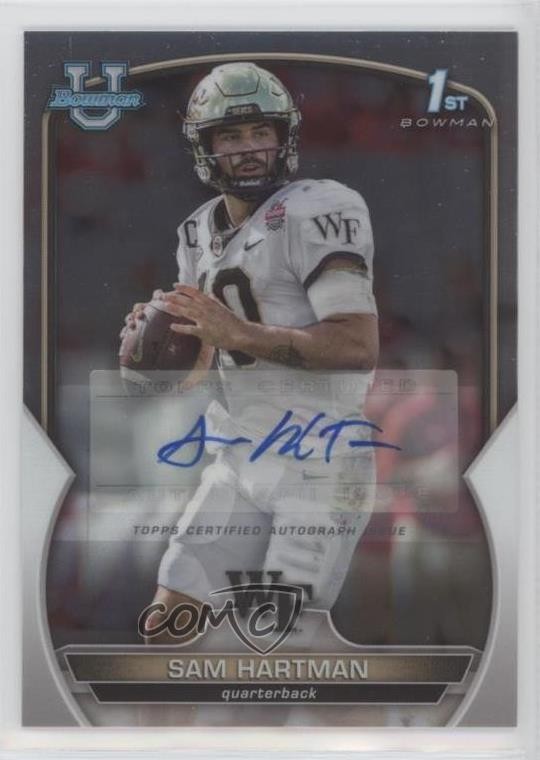 2022 Bowman U Chrome Chrome Prospect Auto Sam Hartman #51 Auto 04tk