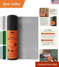 Heavy-Duty Black Pet Barrier Fencing - 15.7" x 10ft Weatherproof Mesh Solution