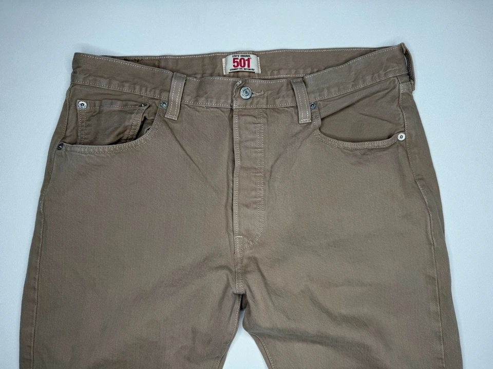 Jeans vintage Levi’s 501 botón mosca pierna recta tostado 34 x 34 Foto 3 de 4