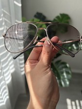 Chanel 4189-T-Q Aviator Sunglasses Gold Metal Frame Brown Plastic Lens