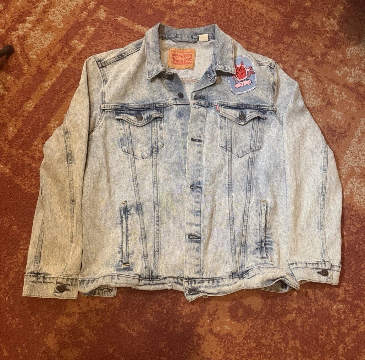 Lightwash Levi’s Denim Jacket W/ Devil Patch Size… - image 1