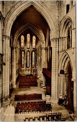 Transepts Hexham Abbey Interior Postcard Valentine & Sons Collo Colour L2066