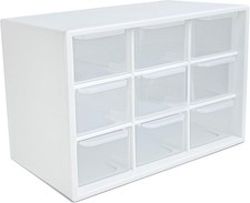 9-Drawer Plastic Organizer for Jewelry, Sewing, Fishing, and Crafts
