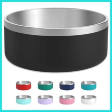 Stainless Steel Dog Bowl, Metal Water and Food Dish for Large Dogs, Insulated...