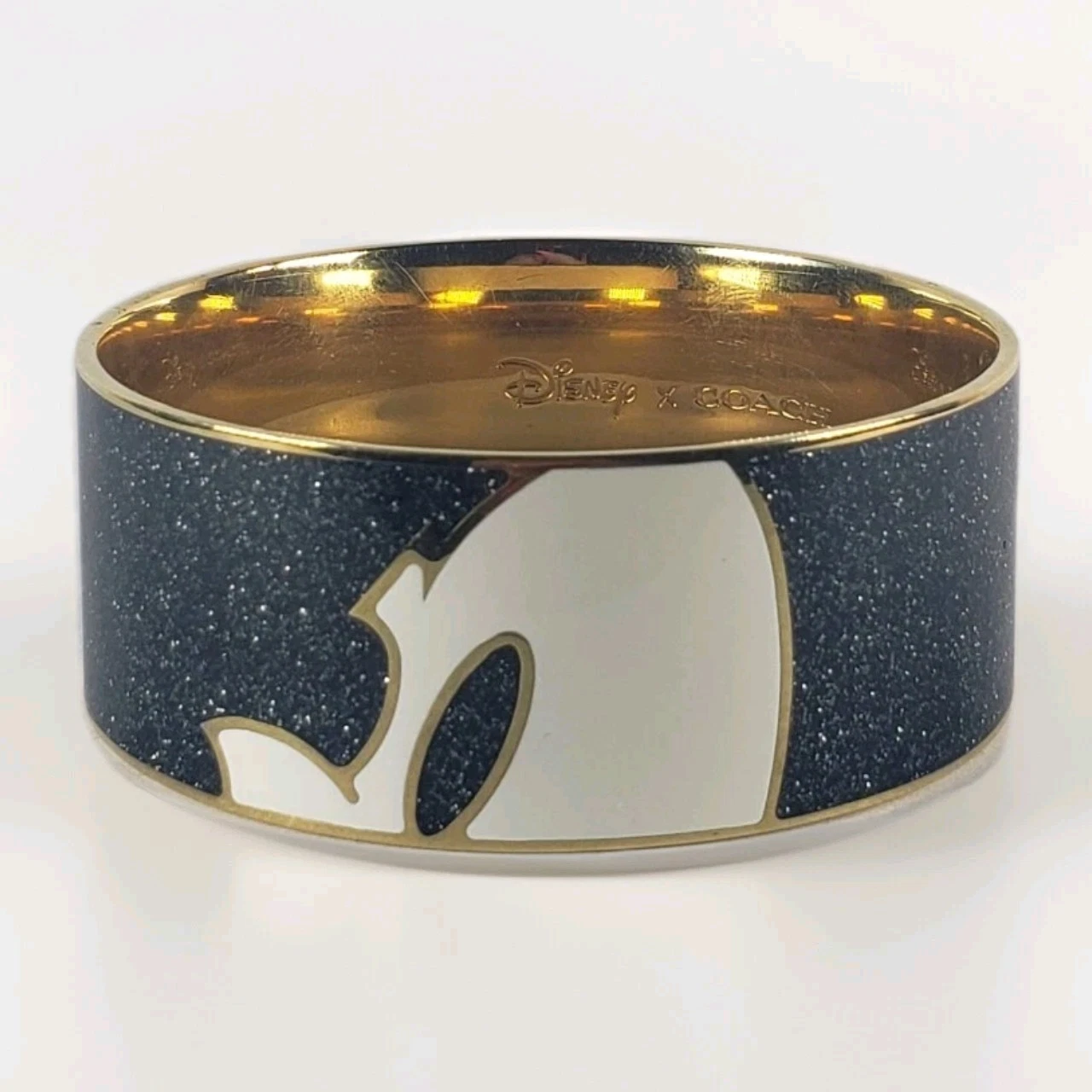 Bracciale Coach Disney X Topolino Profilo Smaltato Nero Oro F86788 Piccolo