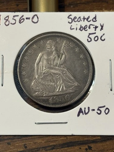 1856-O Seated Liberty Half Dollar Silver Coin AU