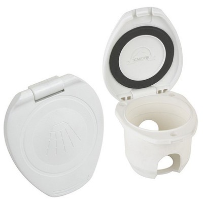 SCANDVIK REPLACMENT CUP/CAP FOR RECCESED SHOWER - WHITE 12104P