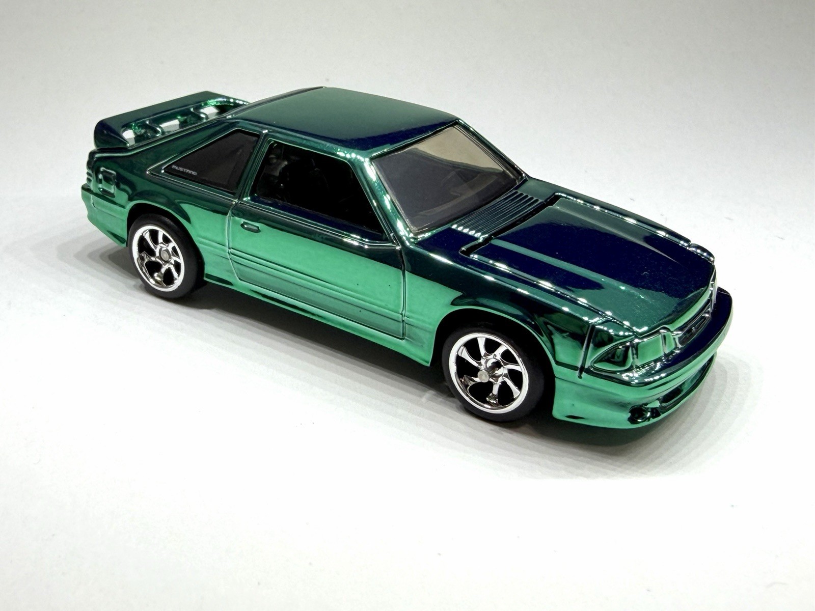Hot Wheels  ‘93 Ford Mustang Cobra R SPECTRAFLAME Green  CUSTOM MADE Real Rider