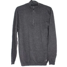 Weston Jon Boucher Mens Small Quarter Zip Merino Wool Blend Sweater F1252